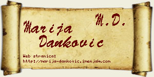 Marija Danković vizit kartica